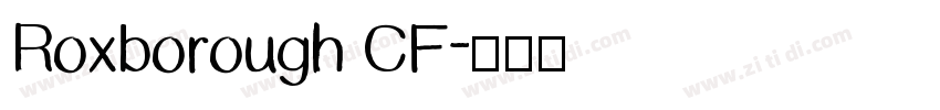 Roxborough CF字体转换